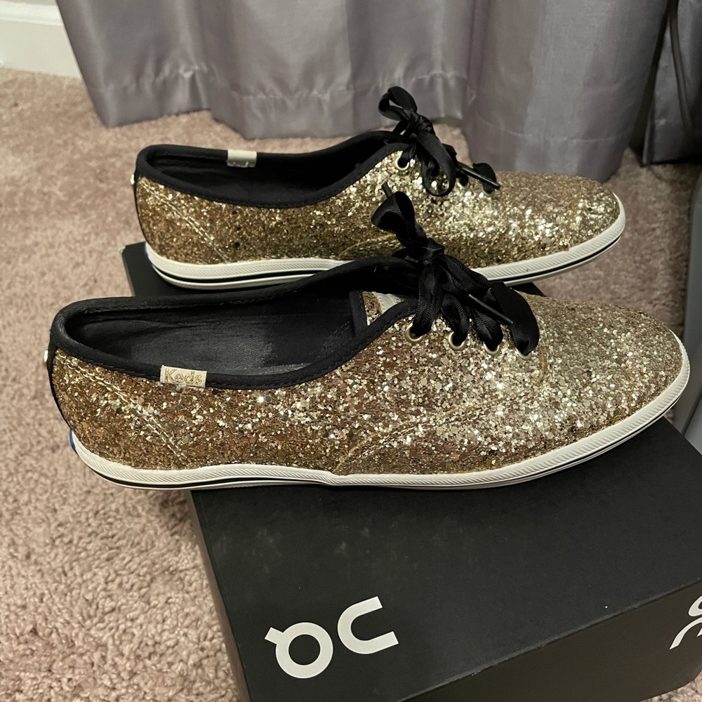 Gold Glitter Kate Spade Keds Gem